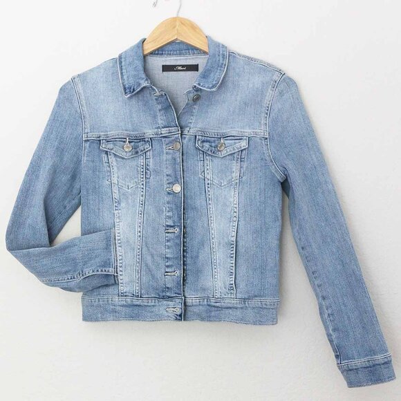 Mavi Women's XS Samantha Denim Jacket Stretchy Slim Fit Crop Organic Cotton $118 - Picture 15 of 15